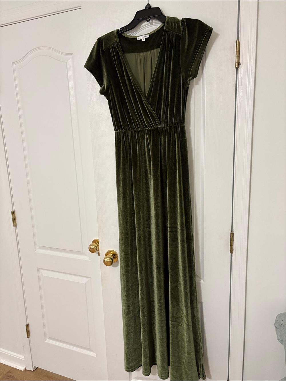 Baltic Born Olive Velvet Maxi Dress